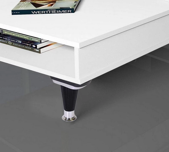 Nitra Mobilya Kanepe Koltuk Ünite Ayağı 15 cm Siyah Krom Baza Ayak (4 ADET) - 4