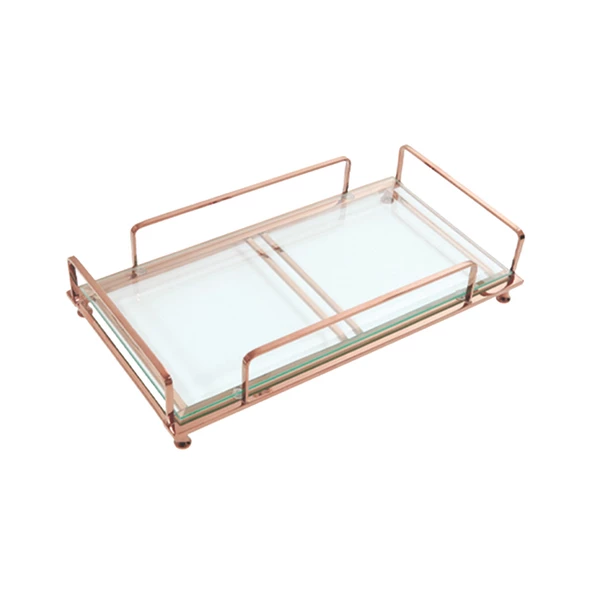 Pure Crystal / Pvd R.G. takımüstü Aksesuar Tepsi
