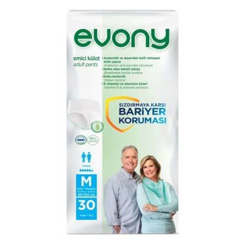 Evony Unisex Emici Külot Medium 30lu