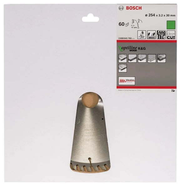 Bosch - Optiline Serisi Ahşap için Daire Testere Bıçağı 254*30 mm 60 Diş - 2