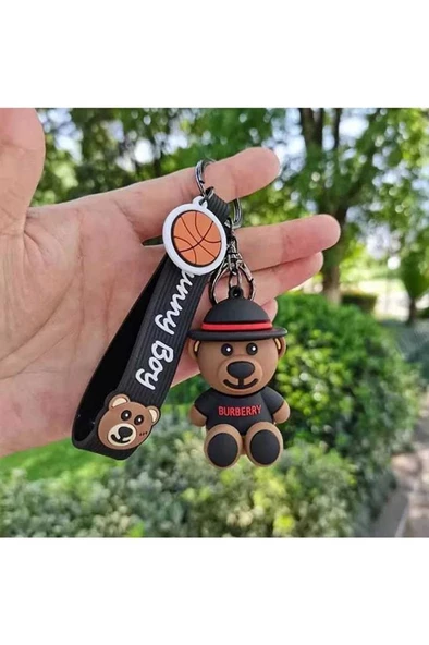 Sevimli Ayı Bear Silikon Anahtarlık Çanta Süsü Oyuncak Aksesuar - 2