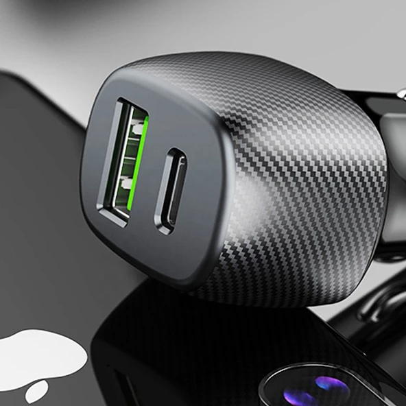 Concord C-774 36W PD+QC 3.0 Usb-A Usc-C 36W Araç Şarj Başlığı - 7