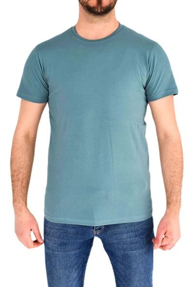 Erkek Sıfır Yaka Tişört T-904 BGL-ST01839 - Resim 2