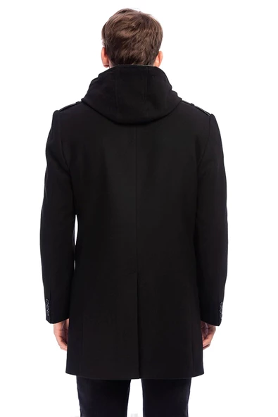 Erkek Kaşe Kapüşonlu Kaban Büyük Beden 9150 BGL-ST01623 - Resim 5