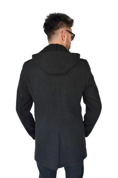 Erkek Kaşe Kapüşonlu Kaban 9150 BGL-ST01624 - 10