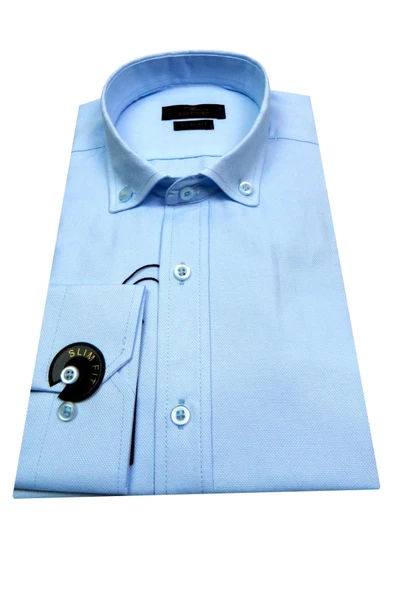 Erkek Silim Fit Uzun Kol Gömlek BGL-ST00546 - Resim 3