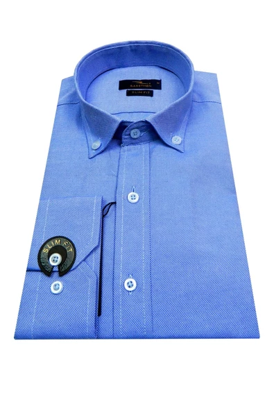 Erkek Silim Fit Uzun Kol Gömlek BGL-ST00546 - Resim 4