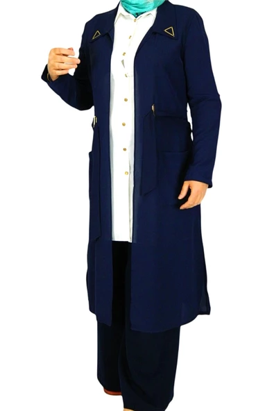 Kadın Krep Şifon 2 li Tunik MS1155 - Resim 4