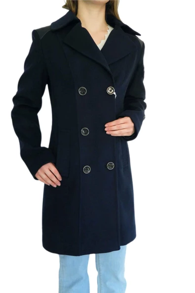 Bayan Deri Yamalı Kaban 44238 - Resim 2