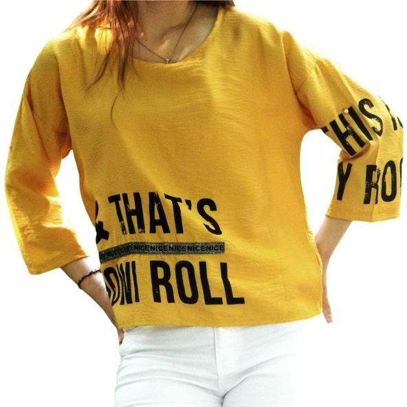 Kadın Turuva Kol Bluz HT202 - Resim 4