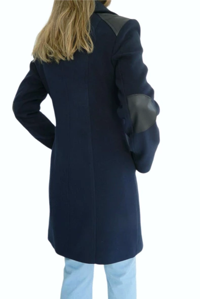 Bayan Deri Yamalı Kaban 44238 - Resim 6