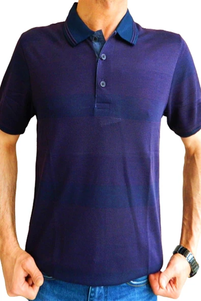 BİGAZZİ ERKEK RİNGEL JAKAR POLO YAKA TSHİRT 3250 - Resim 3