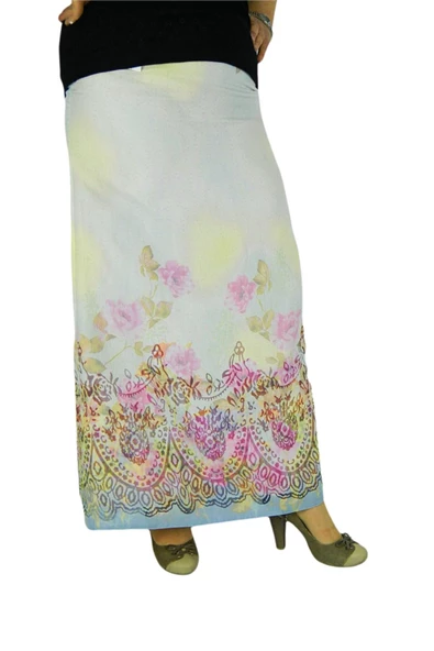 Kadın Uzun Keten Etek ERM106 - Resim 2