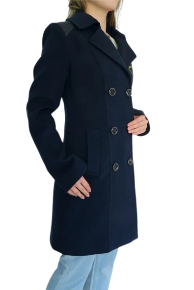 Bayan Deri Yamalı Kaban 44238 - Resim 4