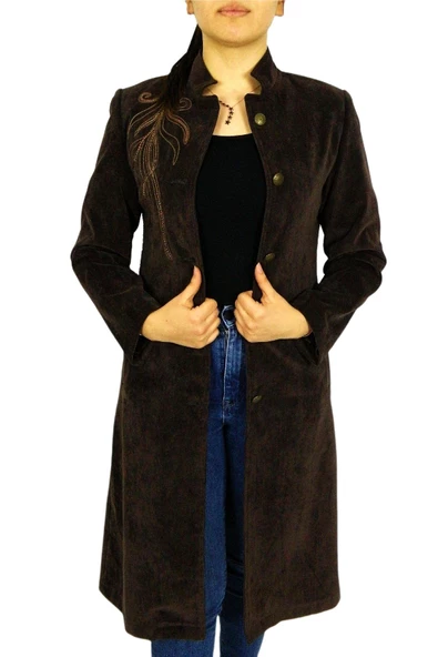 EFLATUN BAYAN KADİFE TUNİK EFL3149 - Resim 5