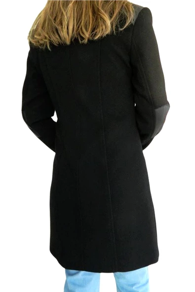 Bayan Deri Yamalı Kaban 44238 - Resim 7