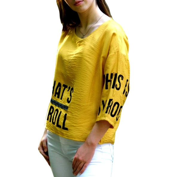 Kadın Turuva Kol Bluz HT202 - Resim 2