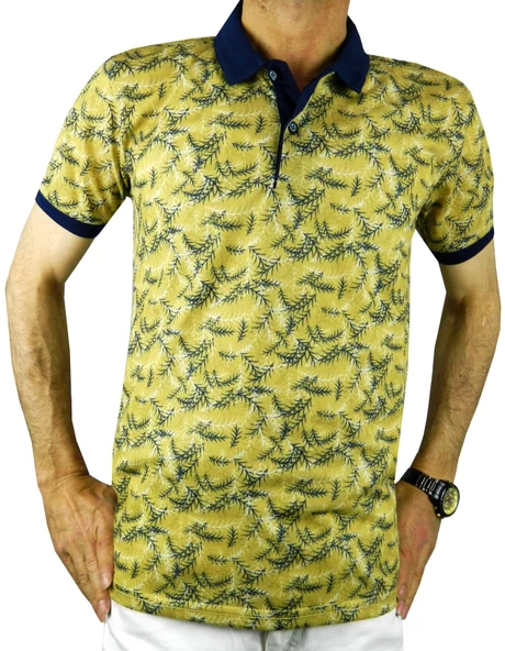 BİGAZZİ ERKEK BASKILI PİKE LYC TSHİRT 3228 - Resim 5