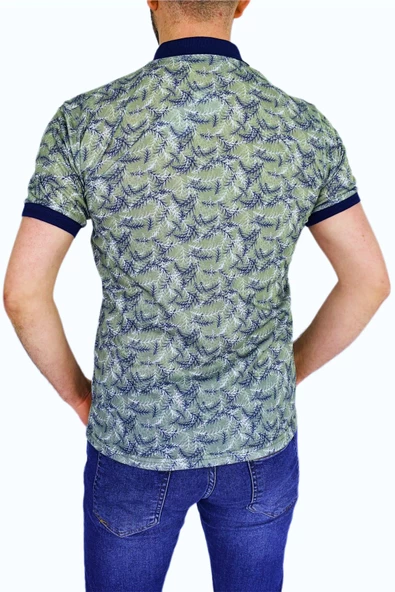 BİGAZZİ ERKEK BASKILI PİKE LYC TSHİRT 3228 - Resim 8