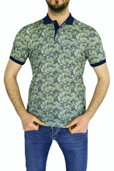 BİGAZZİ ERKEK BASKILI PİKE LYC TSHİRT 3228 - Resim 4