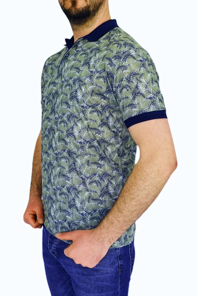 BİGAZZİ ERKEK BASKILI PİKE LYC TSHİRT 3228 - Resim 6