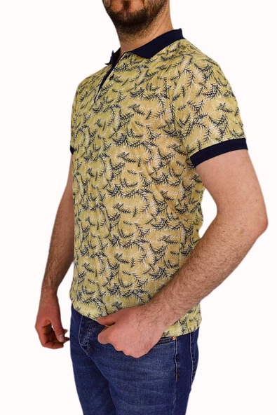 BİGAZZİ ERKEK BASKILI PİKE LYC TSHİRT 3228 - Resim 7