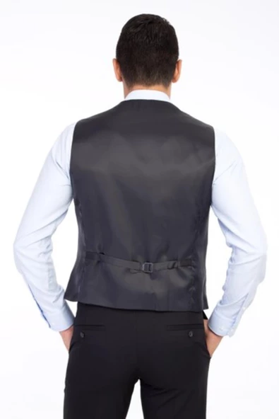 Erkek Takım Elbise Çift Yırtmaç Yelekli Silim Fit BGL-ST01244 - 9