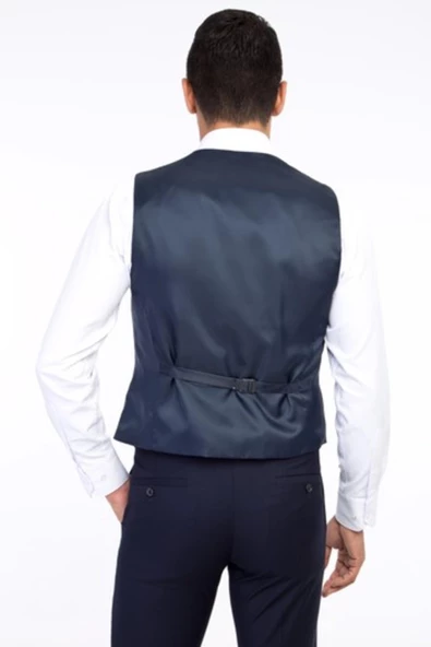 Erkek Takım Elbise Çift Yırtmaç Yelekli Silim Fit BGL-ST01244 - 10