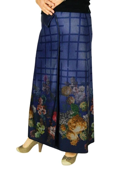 Kadın Uzun Etek Deri Kombinli BGLSZ16K206 - Resim 7