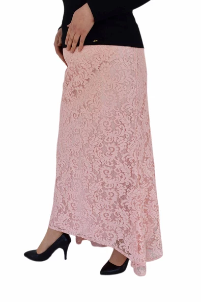 Kadın Uzun Güpür Etek BGLERM101 - Resim 12