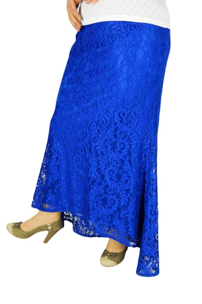 Kadın Uzun Güpür Etek BGLERM101 - Resim 9