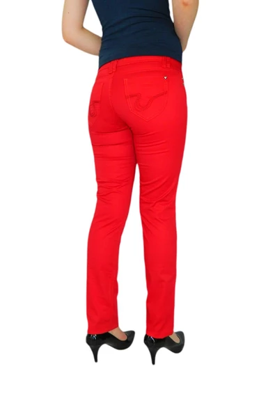 Kadın Renkli Düşük Bel Pantolon Kanvas 348 TT002238 - Resim 4