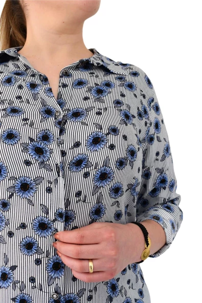 Kadın Tunik Papatya Desenli Almira 1597 Bgl-st00999 - Resim 6