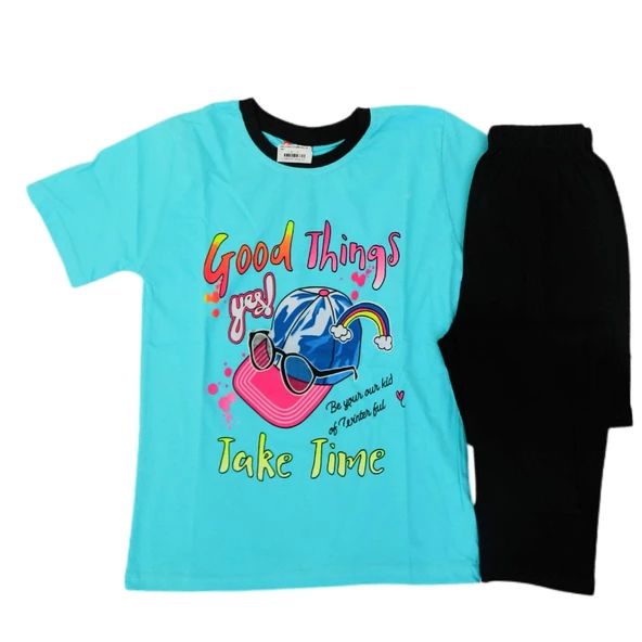 Kız Çocuk Kısa Kol Pantolon Pijama Takım 12828 BGL-ST01173 - 2