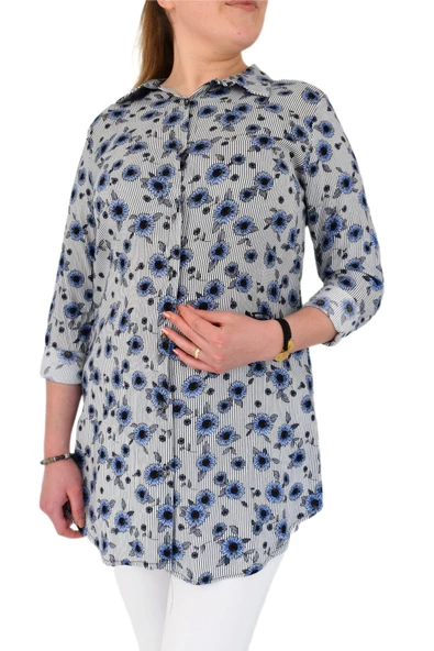 Kadın Tunik Papatya Desenli Almira 1597 Bgl-st00999 - Resim 3