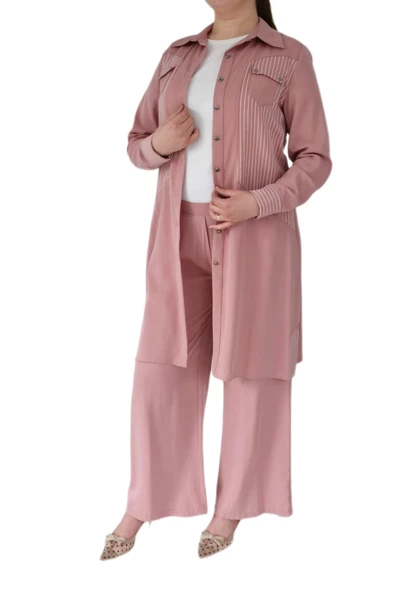 Kadın Ikili Kombin Takım Ferace Kap P5051 - Resim 5