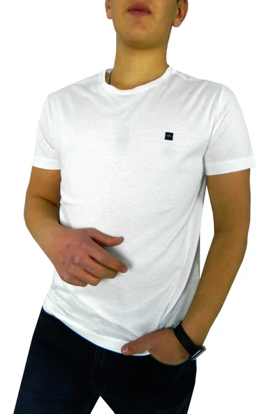 NAYKI ERKEK SIFIR YAKA PETEK SÜPREM T-SHİRT 2124 BGL-ST01016 - Resim 3