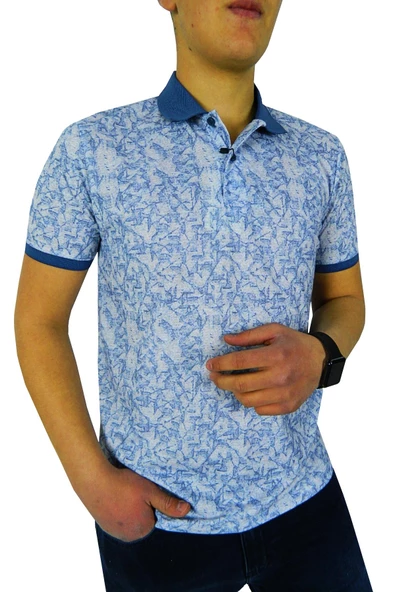 NAYKI ERKEK POLO YAKA DİJİTAL BASKILI T-SHİRT 2131 BGL-ST01038 - 2