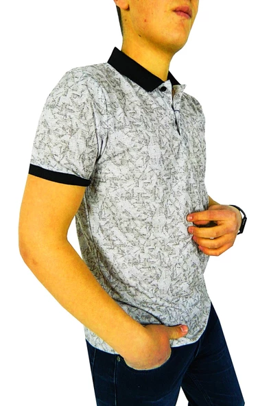 NAYKI ERKEK POLO YAKA DİJİTAL BASKILI T-SHİRT 2131 BGL-ST01038 - 4