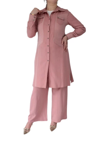 Kadın Ikili Kombin Takım Ferace Kap P5051 - Resim 3