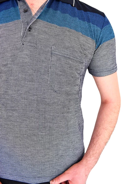 Erkek Polo Yaka Tişört 1502 - Resim 4