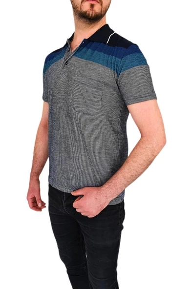 Erkek Polo Yaka Tişört 1502 - Resim 6