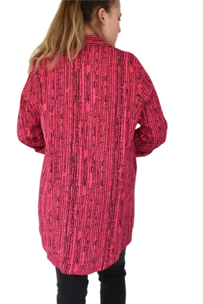 Kadın Çizğili Kol Kıvırmalı Tunik BGL-ST02106 - Resim 5