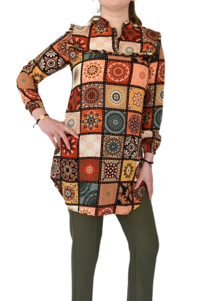 Kadın Etnik Desen Tunik BGL-ST02016 - Resim 7