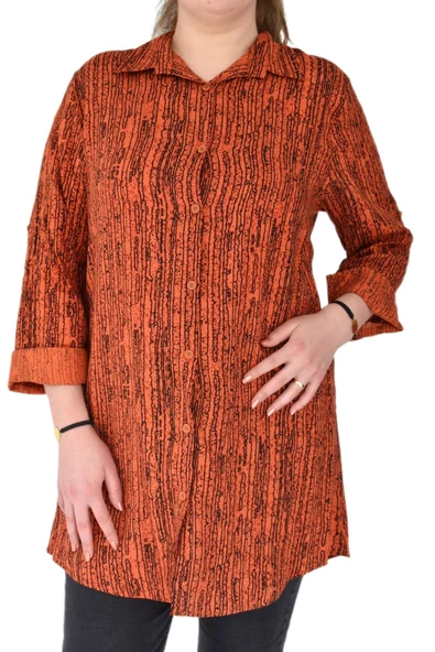 Kadın Çizğili Kol Kıvırmalı Tunik BGL-ST02106 ürün görseli