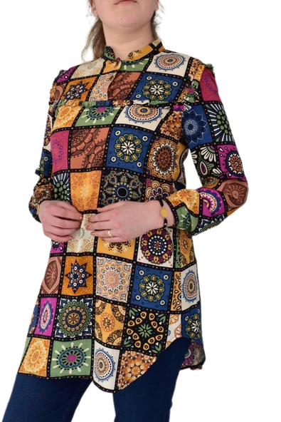 Kadın Etnik Desen Tunik BGL-ST02016 - Resim 3