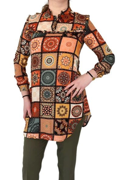 Kadın Etnik Desen Tunik BGL-ST02016 - Resim 2