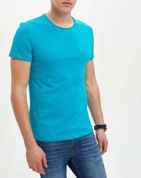 Erkek Büyük Beden Sıfır Yaka Tişört BGL-ST00488 - Resim 12