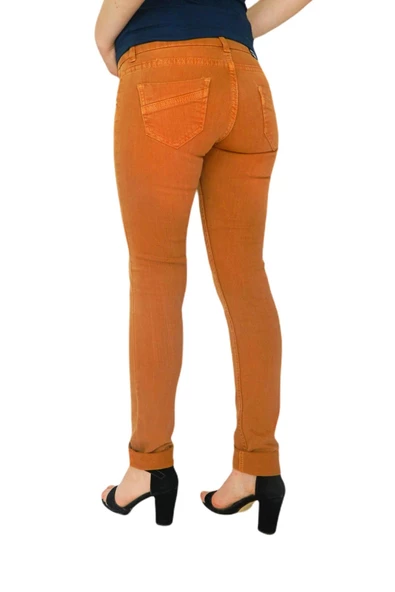 Kadın Kanvas Pantolon Düşük Bel 308-35-07 - 4