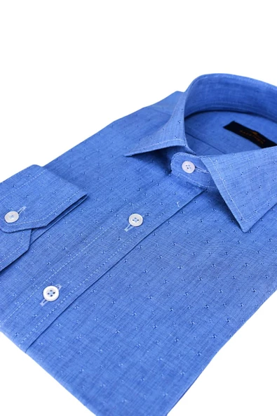 Erkek Uzun Kol Gömlek Silim Fit Armürlü BGL-ST01910 - Resim 5